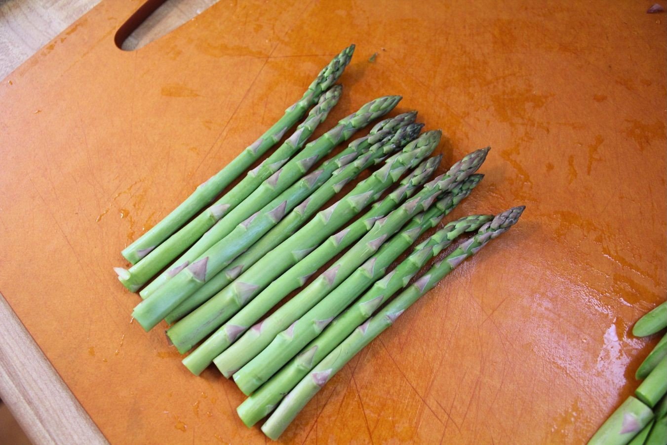 trimmed asparagus