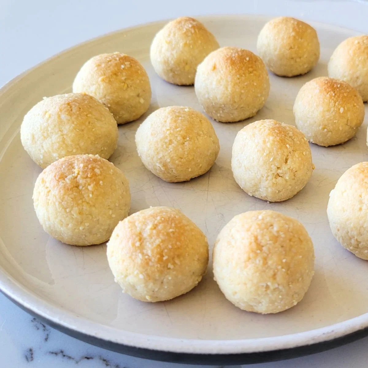 coconut cashew cookies on plate
