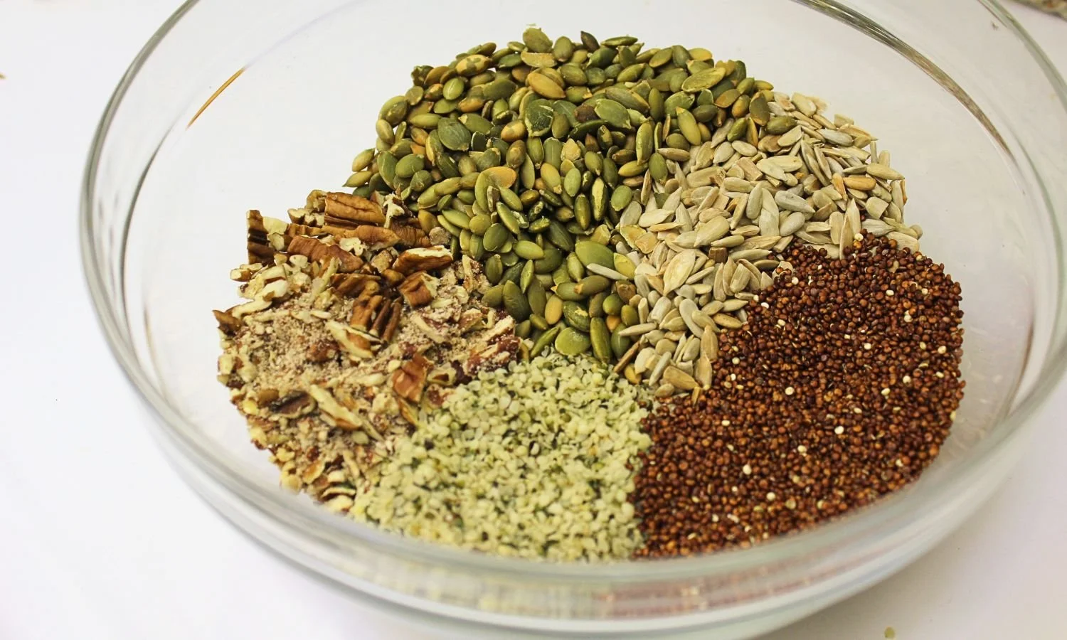 ingredients for mayan wonder bars in bowl