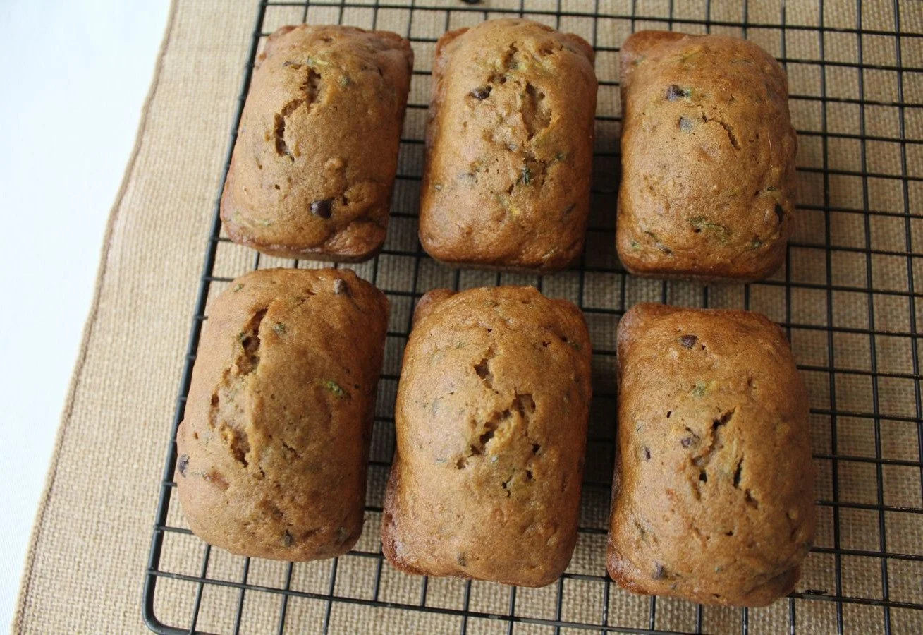 mini gluten free zucchini bread loaves