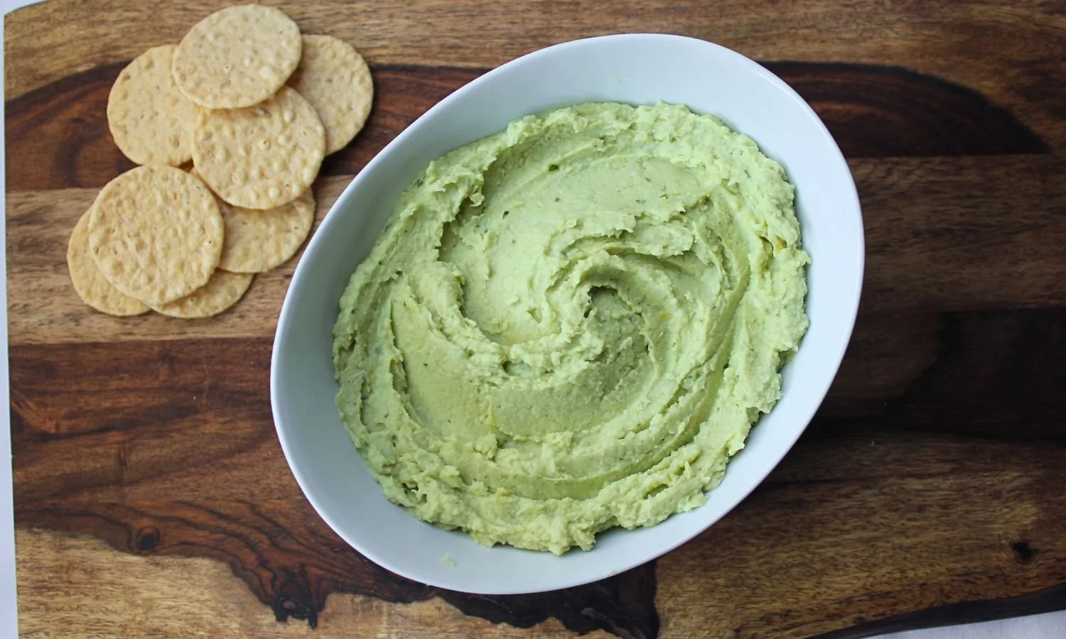 bowl of Creamy lima bean dip