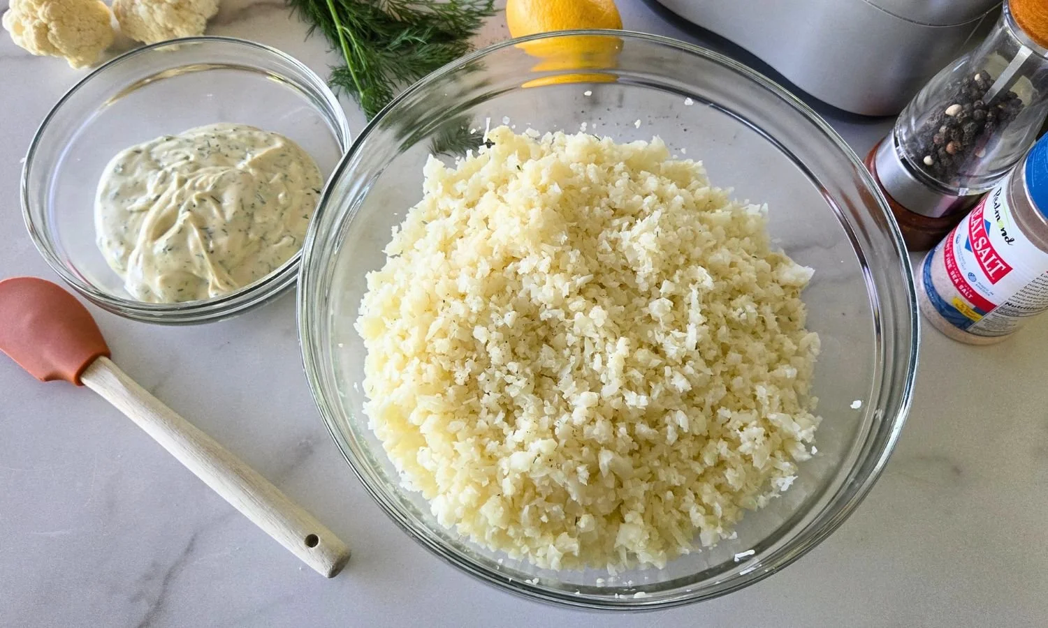 ingredients for cauliflower salad