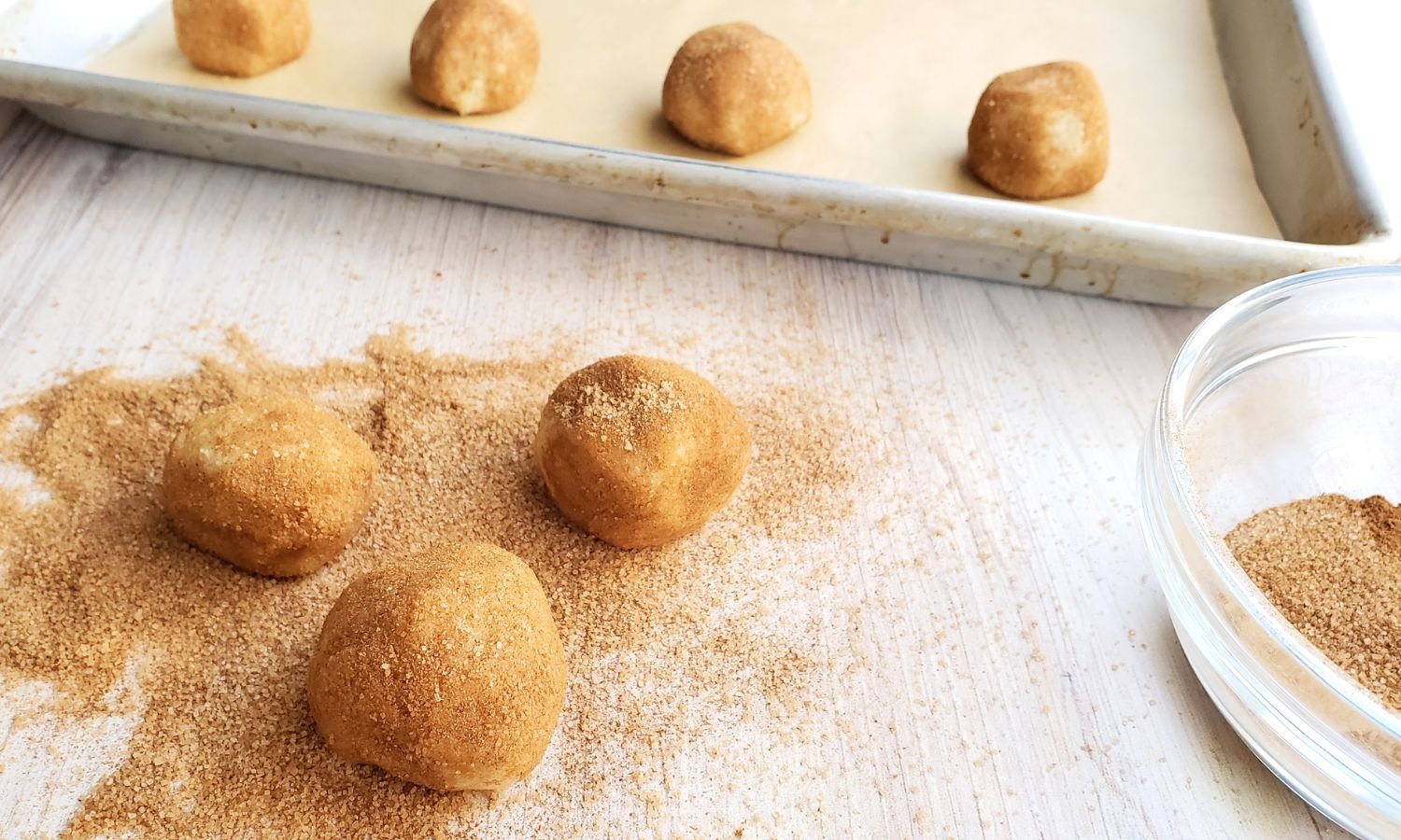 rolled Gluten-Free Snickerdoodle cookie dough
