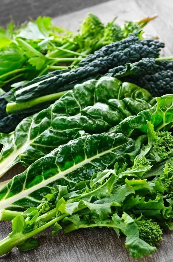 leafy green vegetables