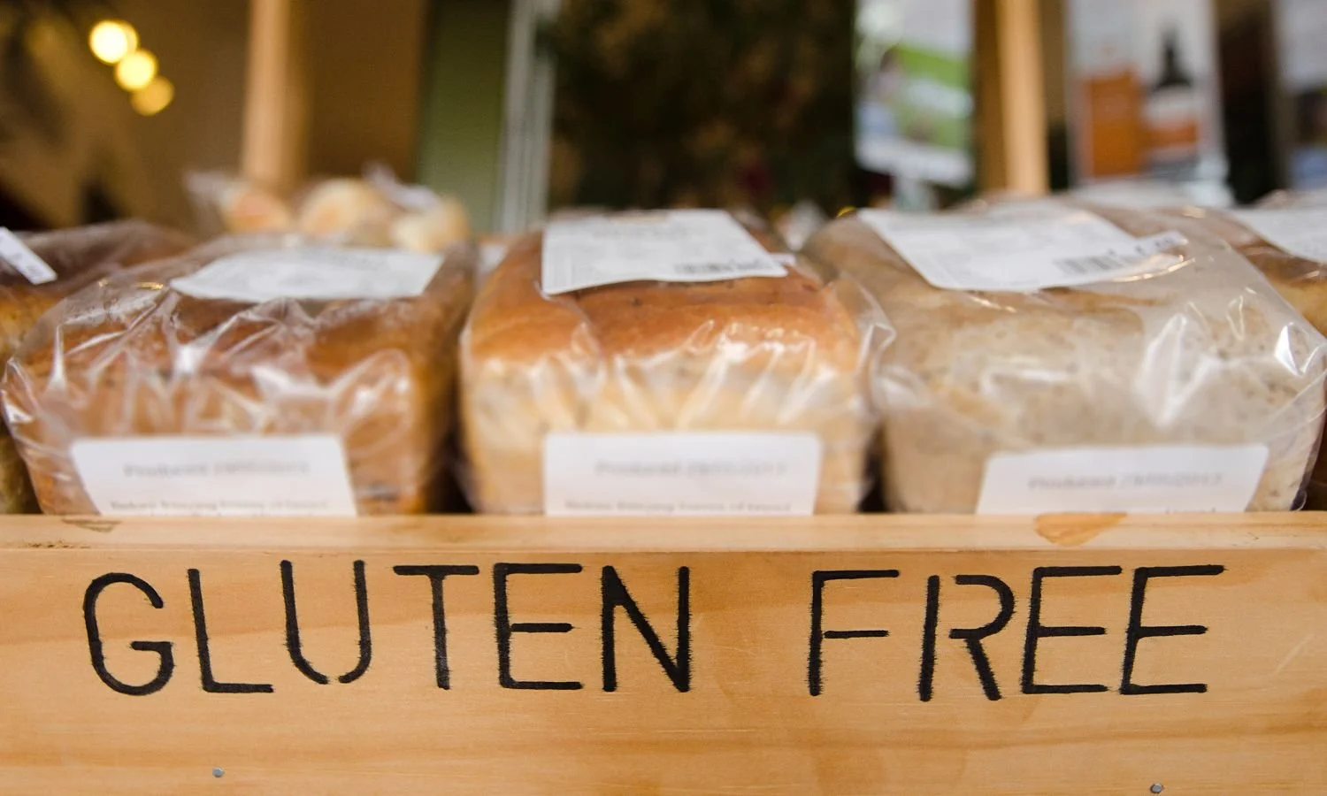 gluten free breads on display