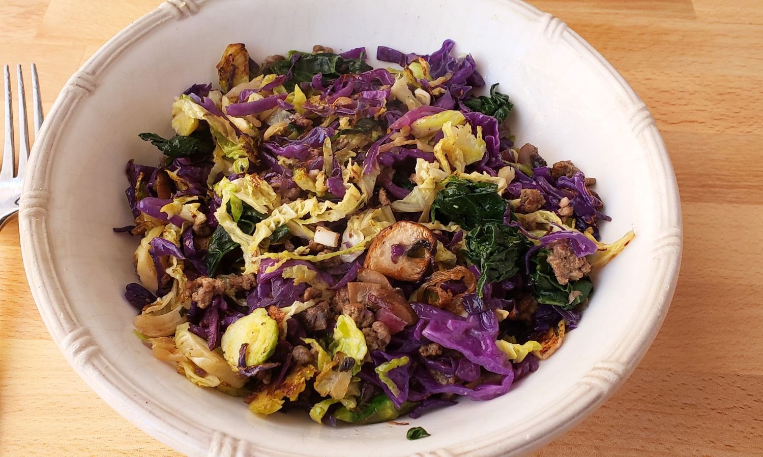 Wahls Breakfast Hash with mushrooms