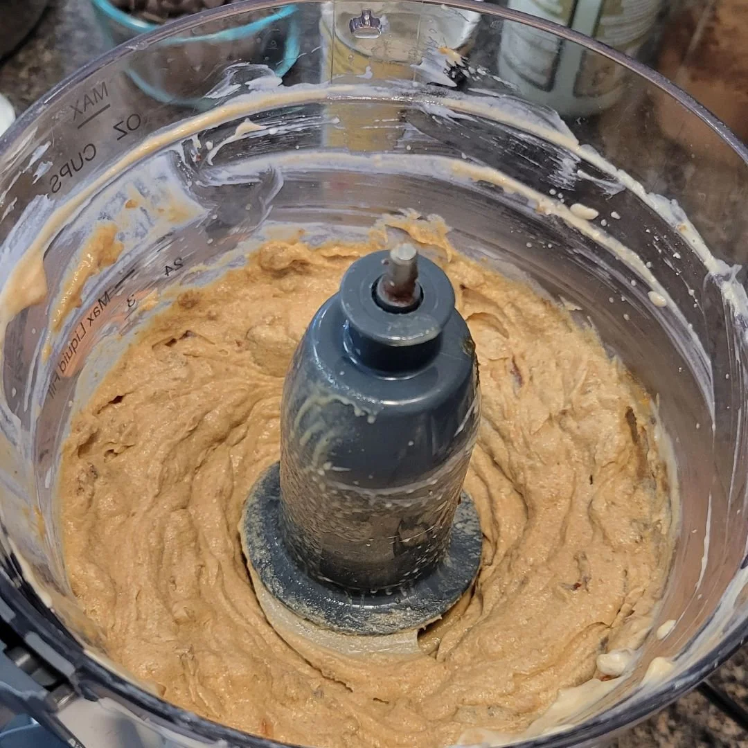 fruity chocolate fudge in food processor
