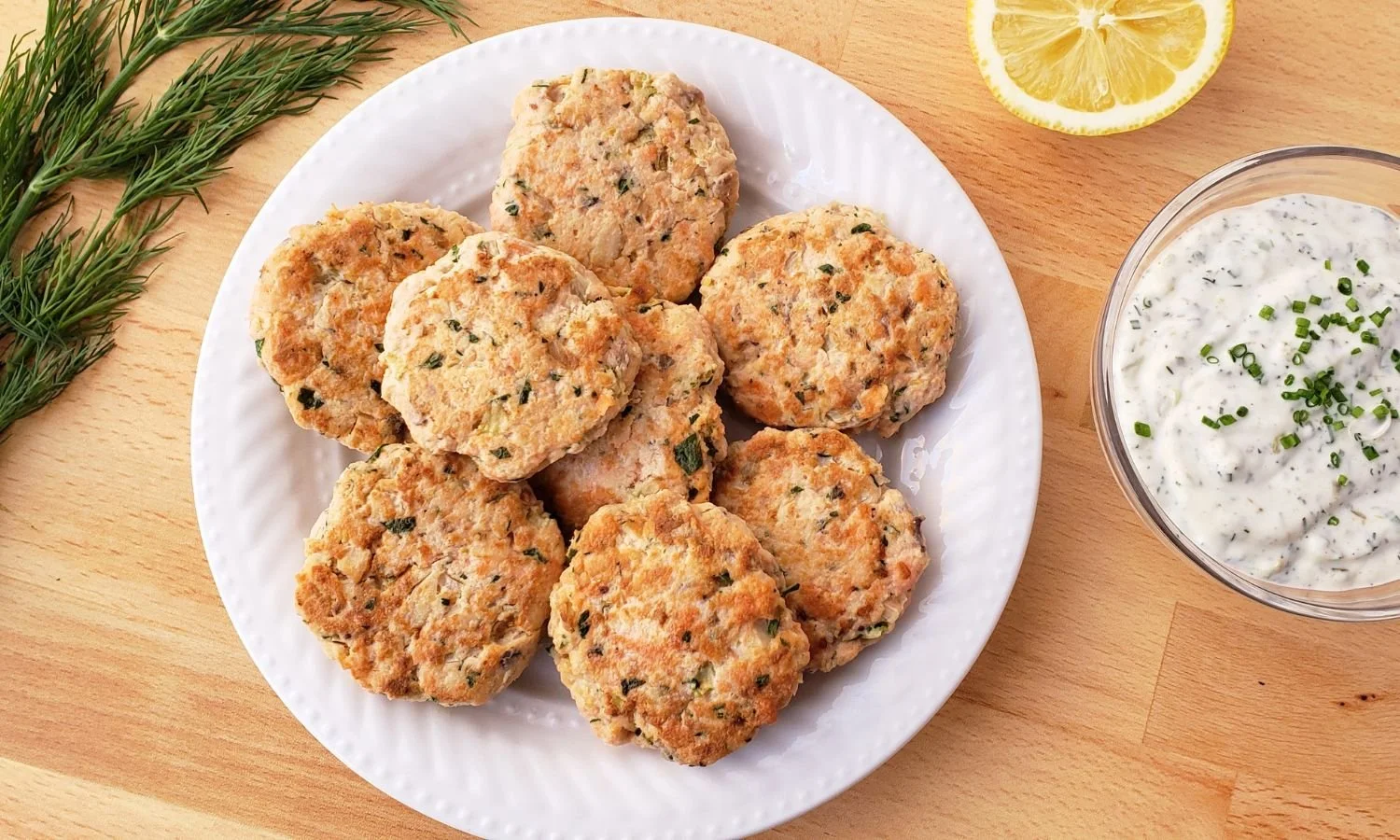 plate of gluten free salmon cakes