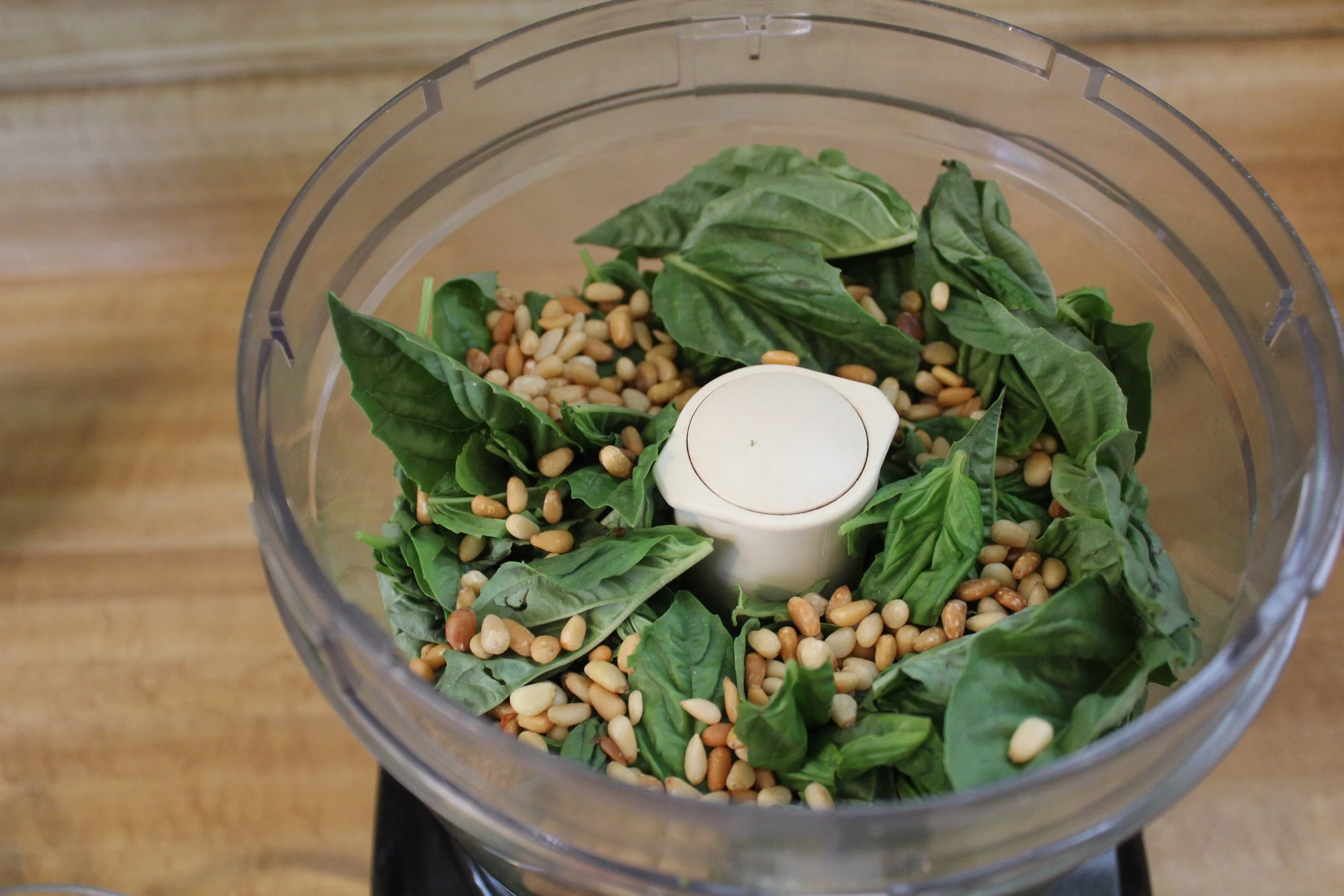 dairy free pesto ingredients in food processor