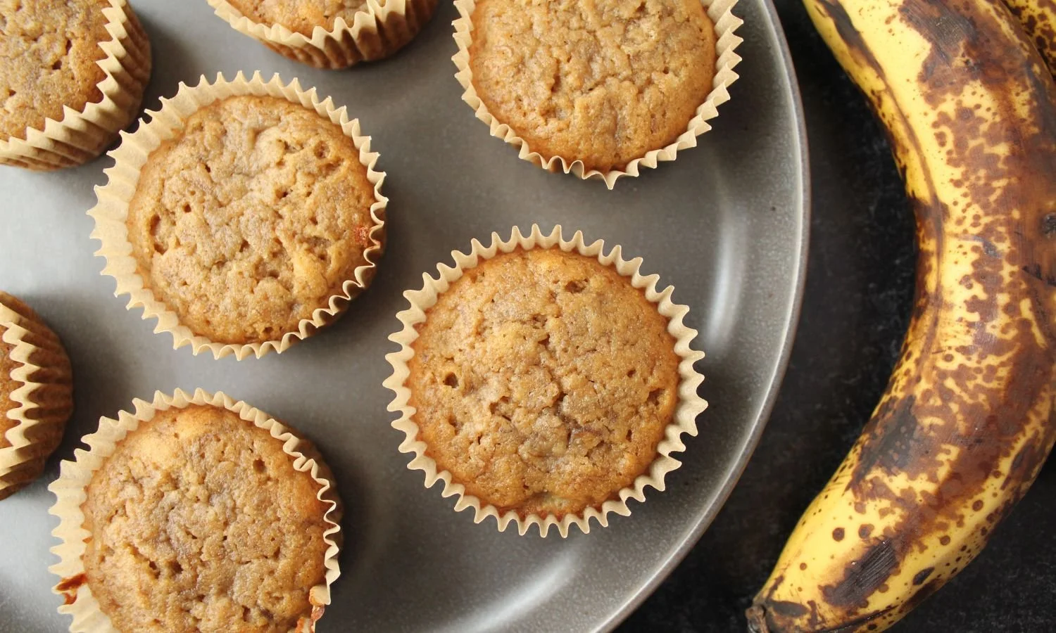 gluten free banana muffins on plate