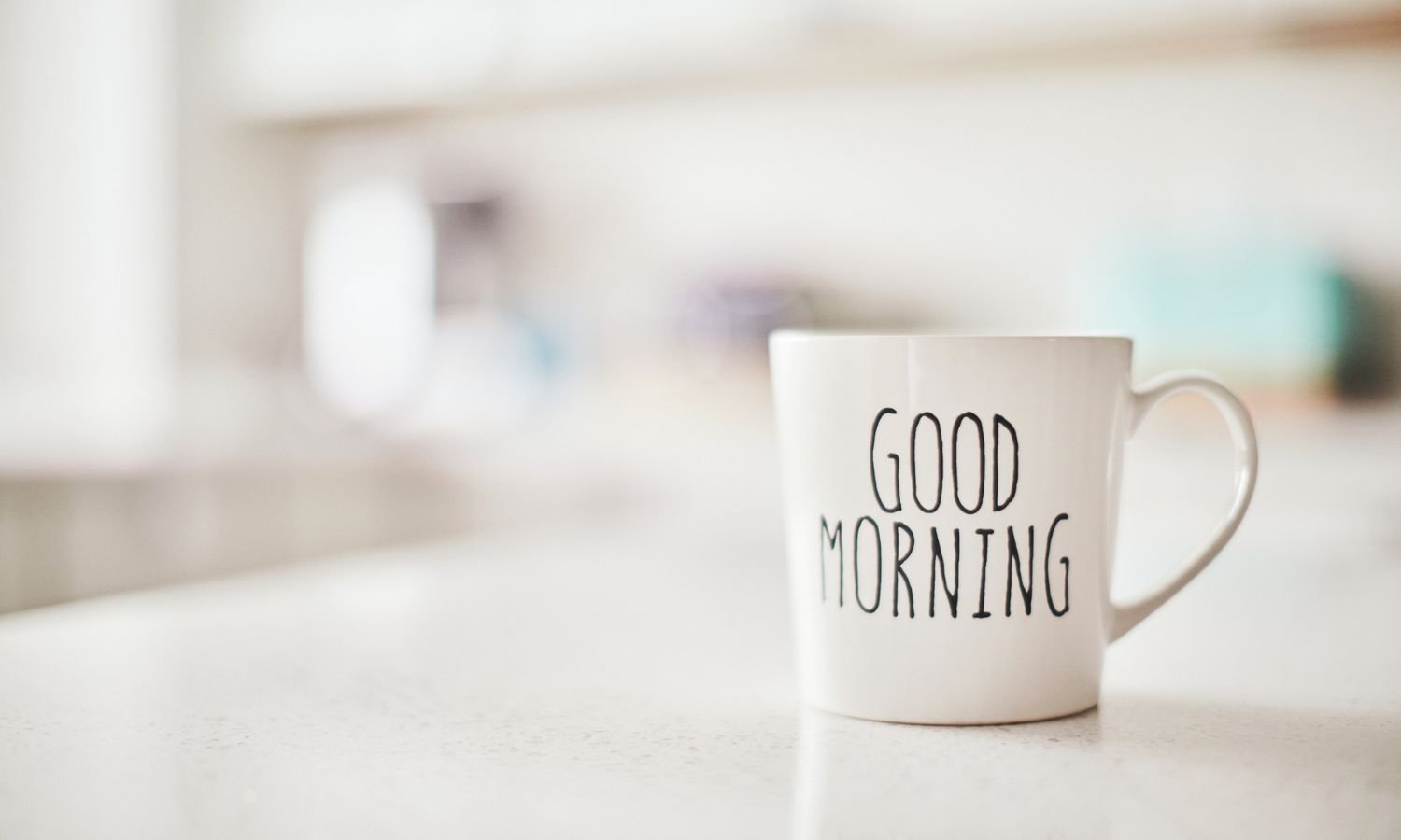 coffee cup that reads good morning