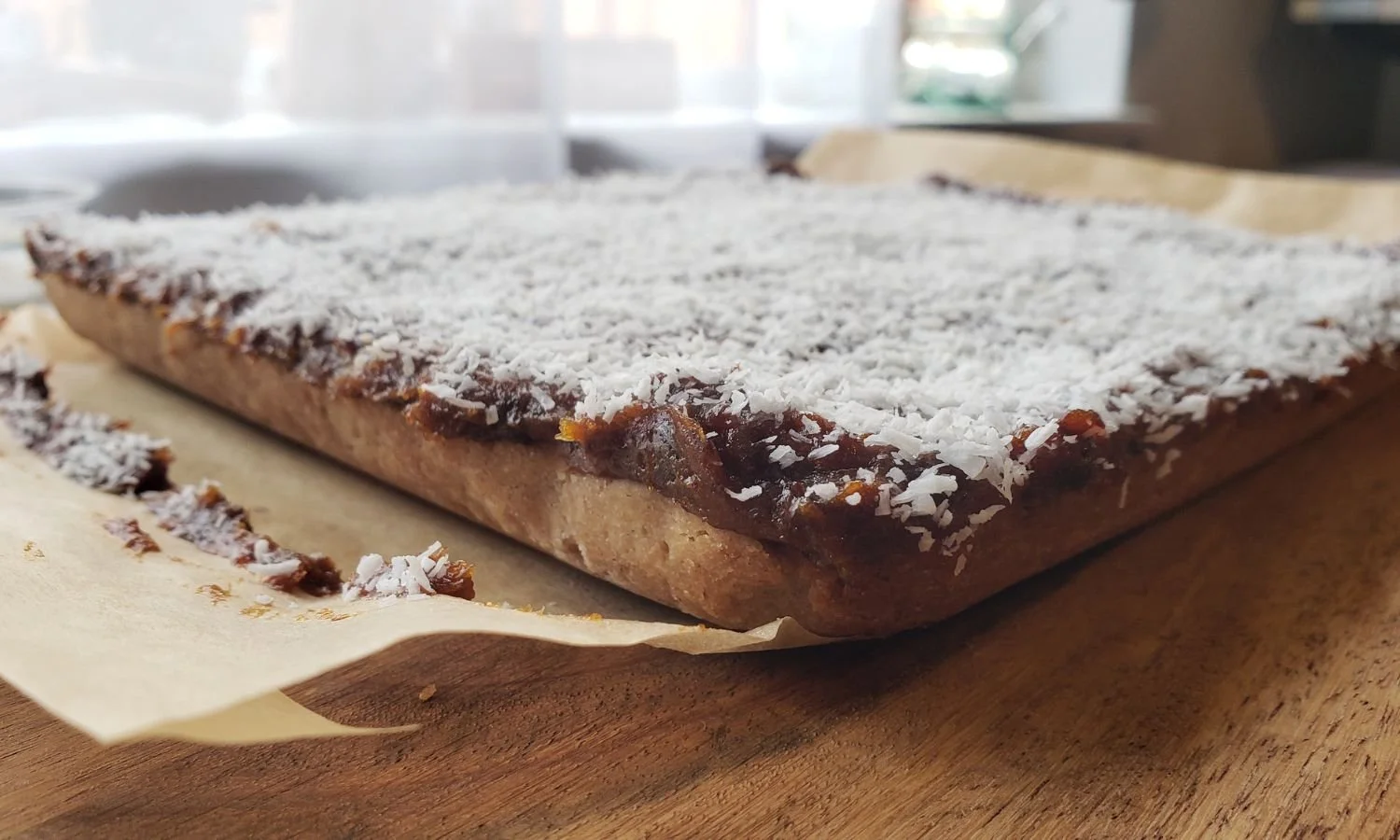 finished Apricot and Plum Coconut Bars