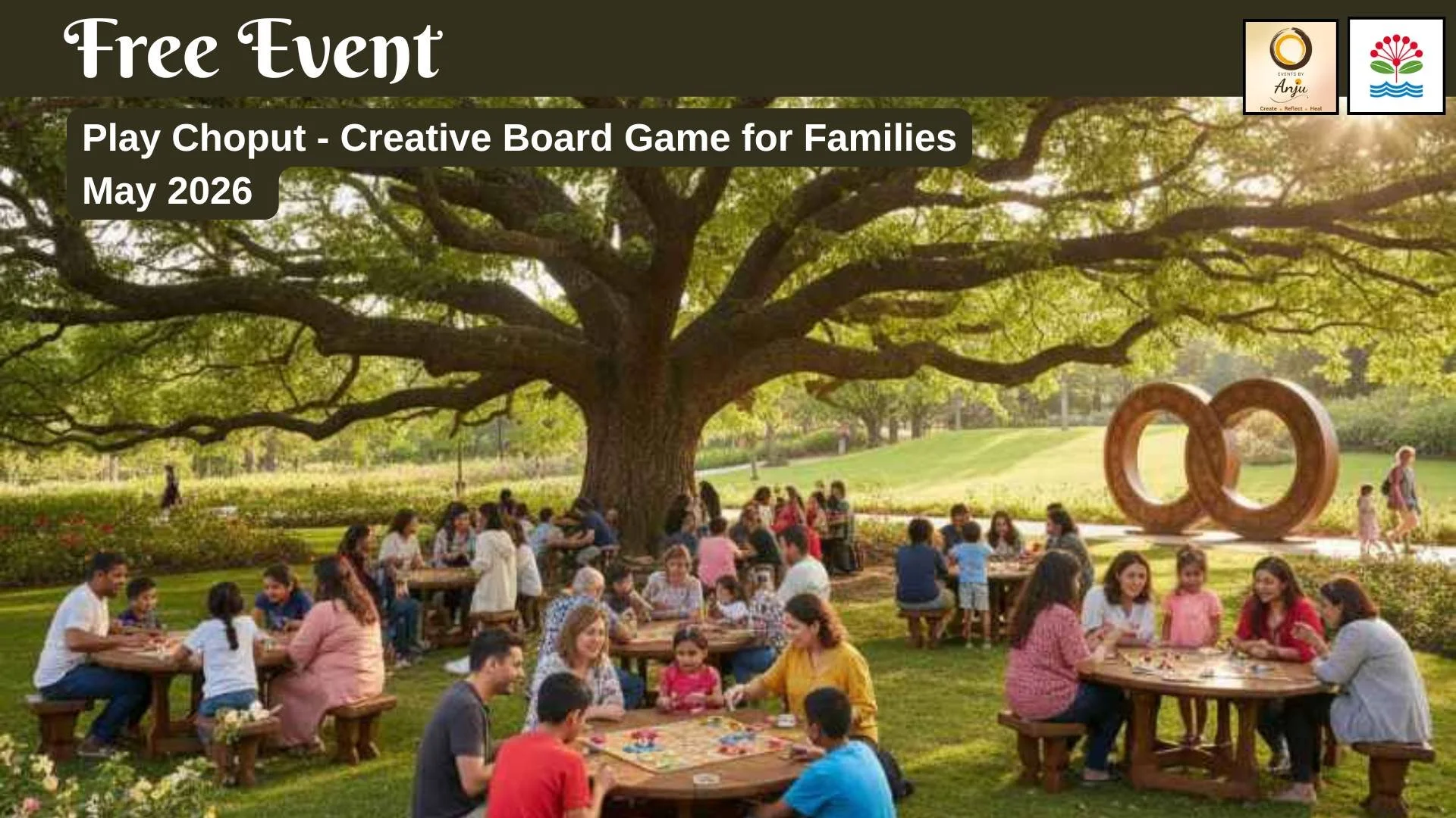 Families playing Choput in the park