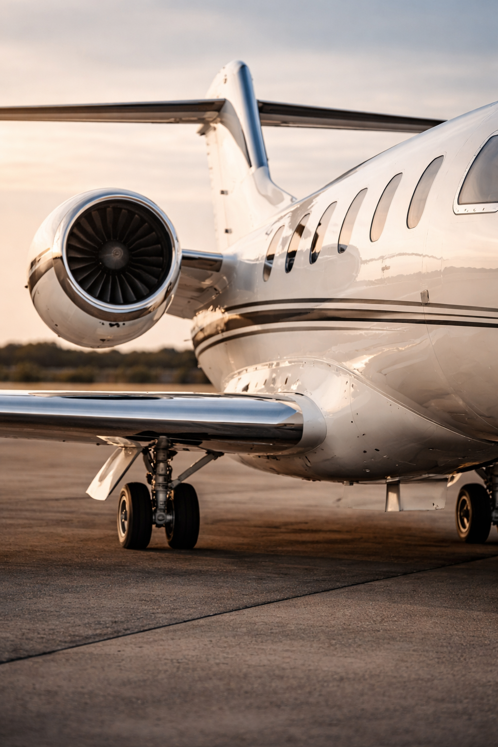 Private Jet on airport ramp representing aircraft detailing services in Dallas-Fort Worth