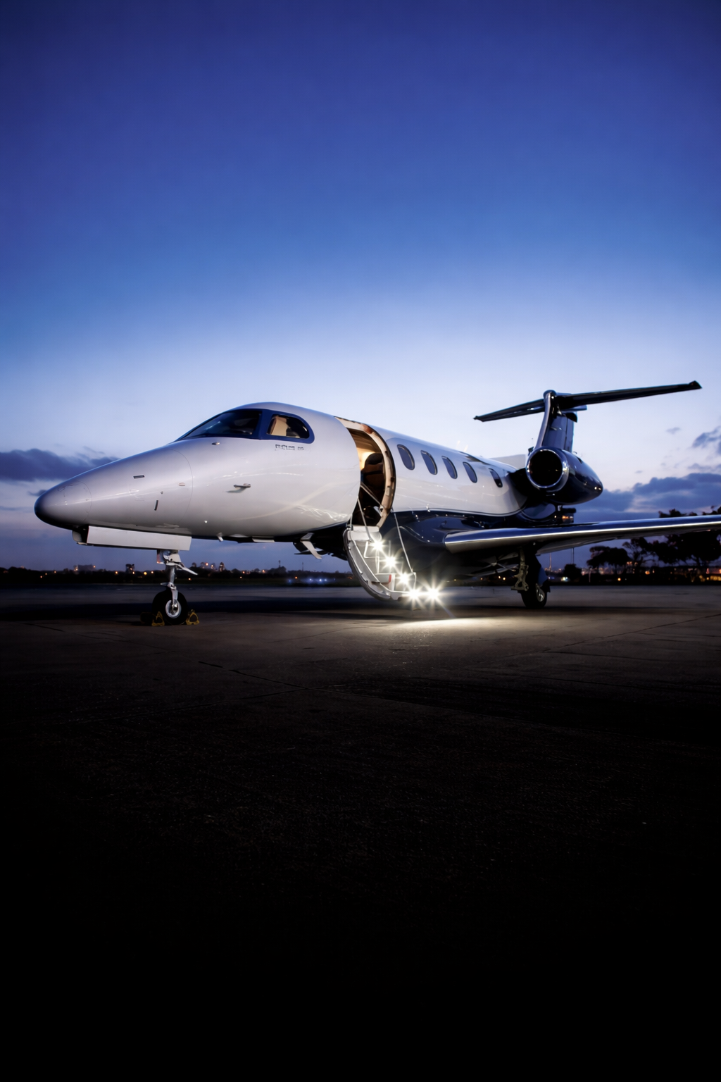 Private Jet on airport ramp representing full service aircraft detailing.