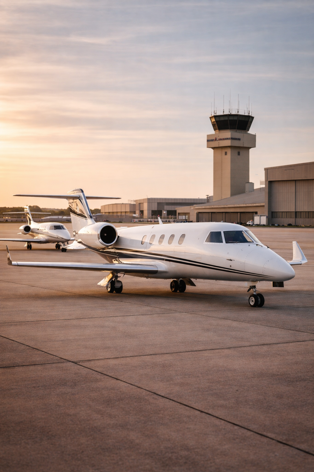 Private Jets on airport ramp in Dallas-Fort Worth area representing airports served by Cleaned4Takeoff