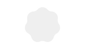 A blue cookie-shaped icon with rounded edges on a black background.