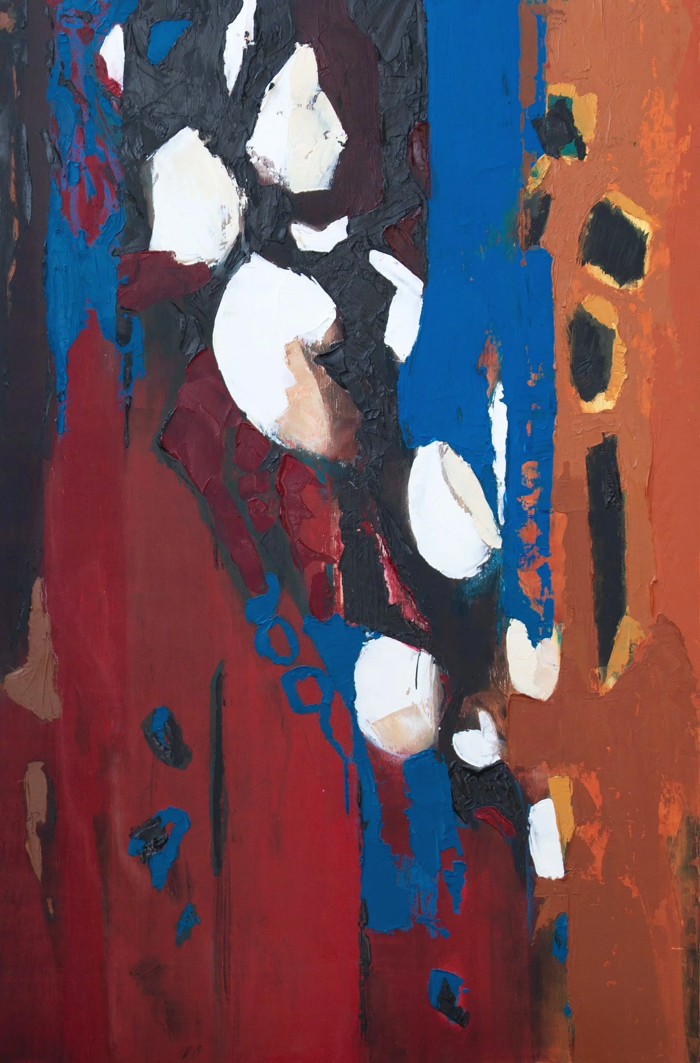 Leaves, 2023, oil & cold wax on board, 
20x30 in.
