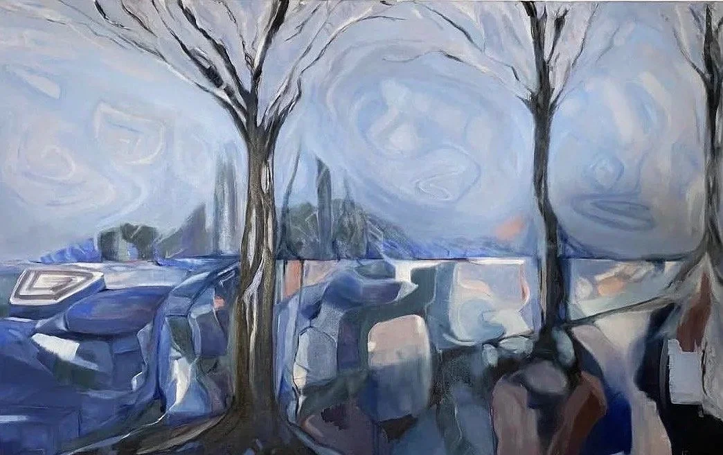 Just Blue, 2021, oil on canvas, 
48x24 in., private collection