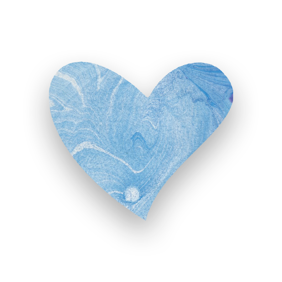 Blue heart on a black background.