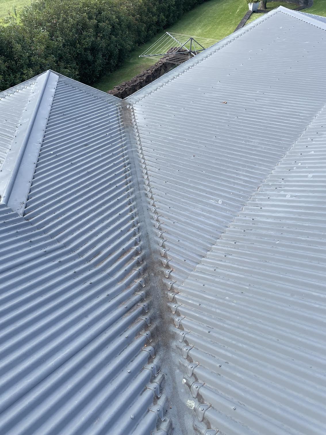 Clean, debris-free gutter after professional service, Berry