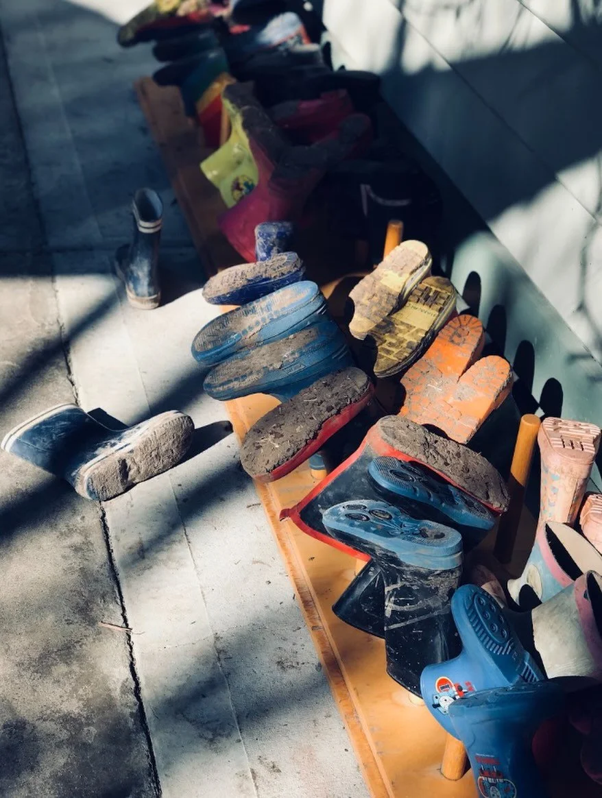 At kindergarten, gumboots are a must!&nbsp; With a collection at the ready children are actively encouraged to explore muddy puddles, wet grass and sand, mud play and more. When children dig, splash, plant, and investigate the outdoors, they&rsquo;re