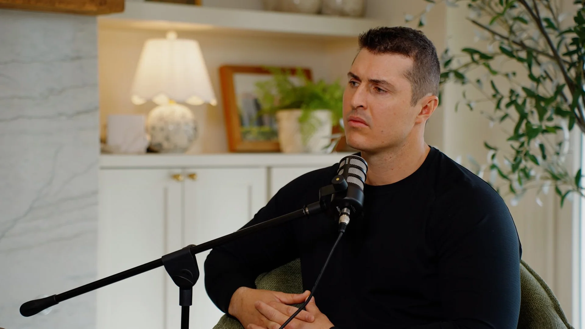 Ryan Miller interviewing someone on the Jesus People Podcast