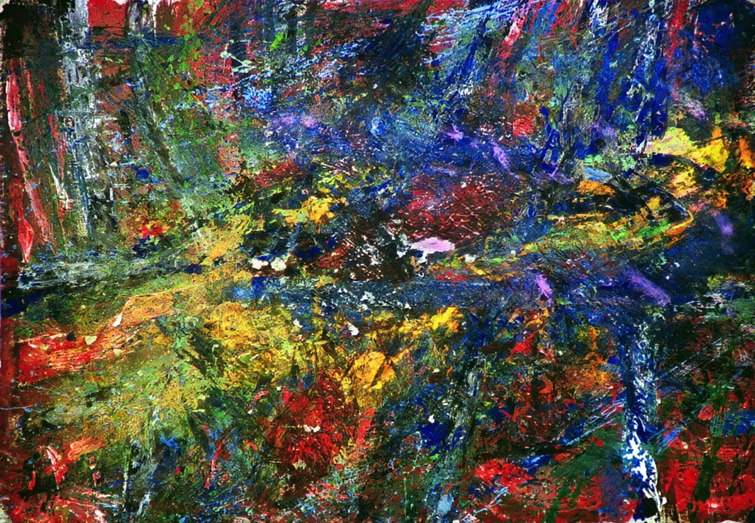 Om = mc2, 2019, Acrylic, Powder and Spray Paint on Canvas
