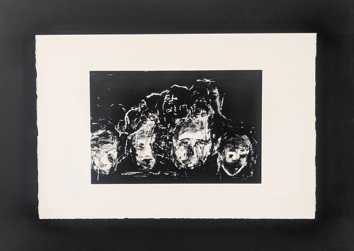 On the Shoulders Print, Mono Print on Paper, 42 x 59 cm