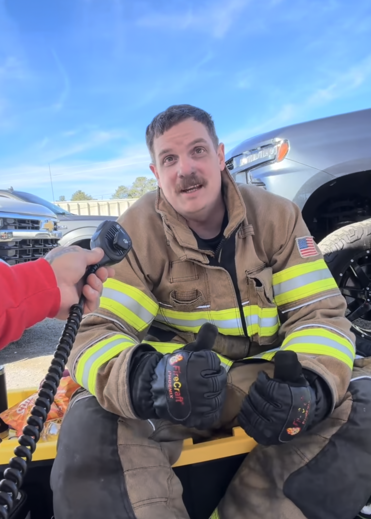 Drill yard interviews with the students