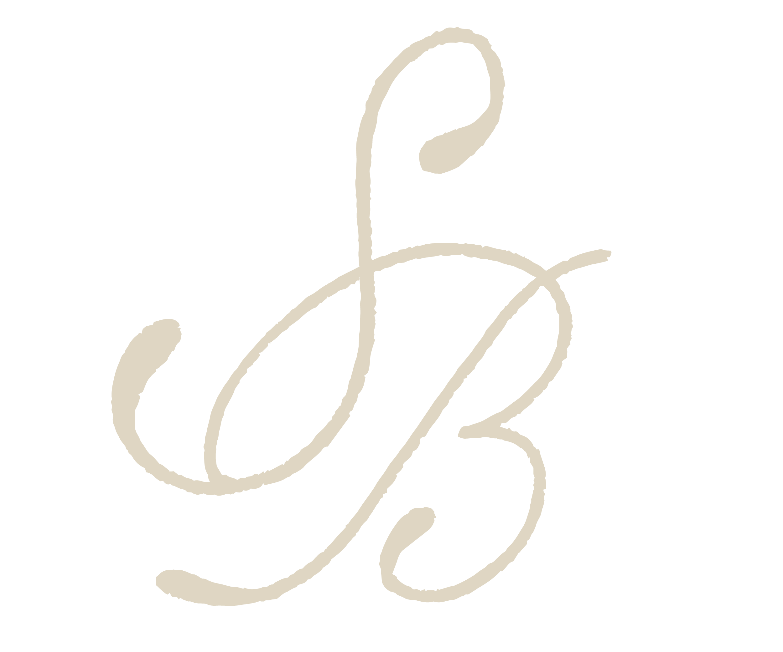 Elegant logo with the letters 'L' and 'B' intertwined in a cursive font on a black background.