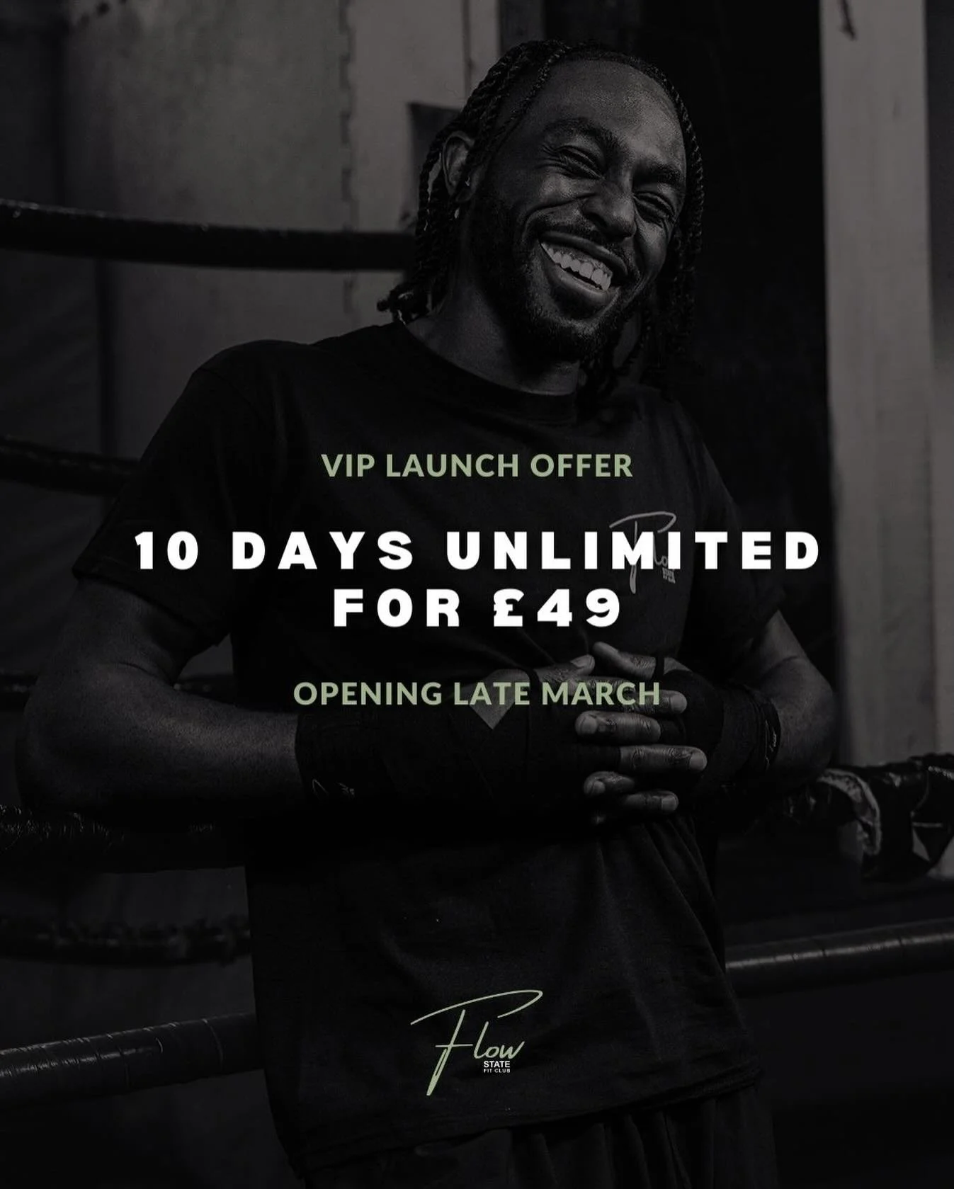 VIP Launch Offer

Have you got yours yet?
10 days of unlimited training for just &pound;49
Come &amp; experience everything that we have to offer you

Click the link in our bio to claim your pass

#FindYourFlow

Opening Late March
Clapham High Street