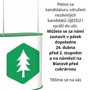 Petice za kandidaturu sdružení nezávislých kandidátů vyráží znovu za vámi