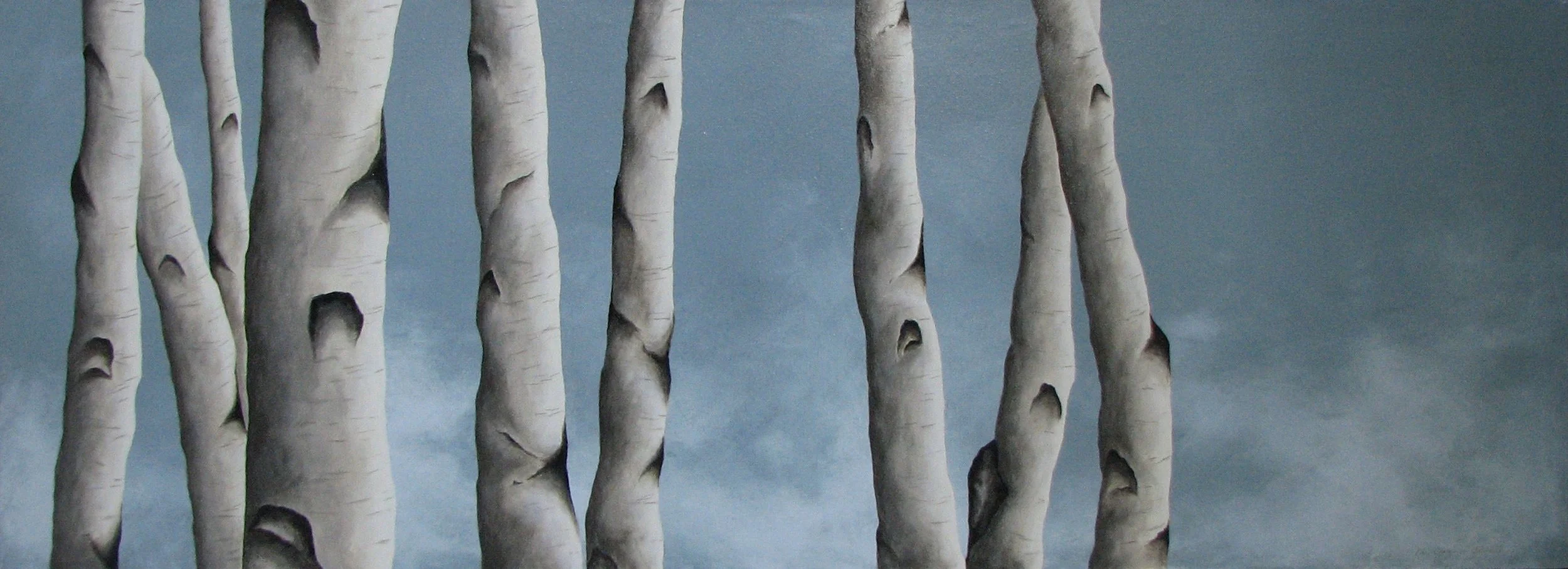 Birch Trees 20x60" Sold