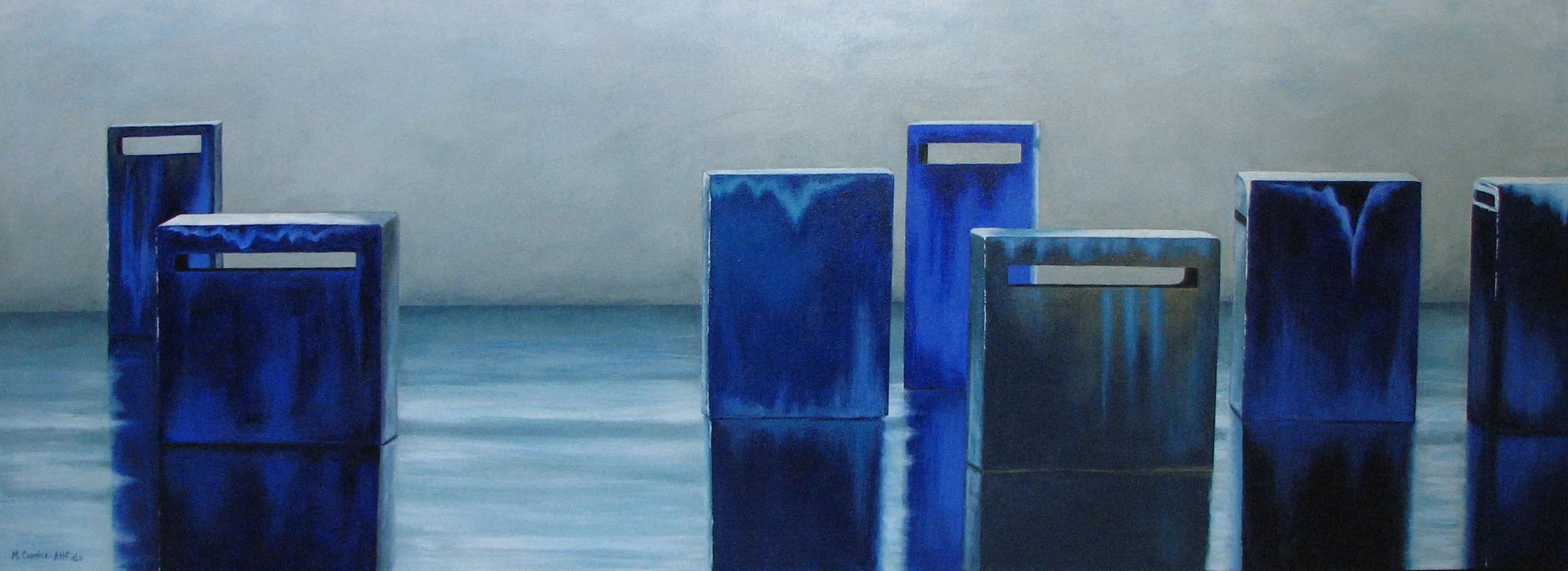 Blue Vases 20x60" Sold