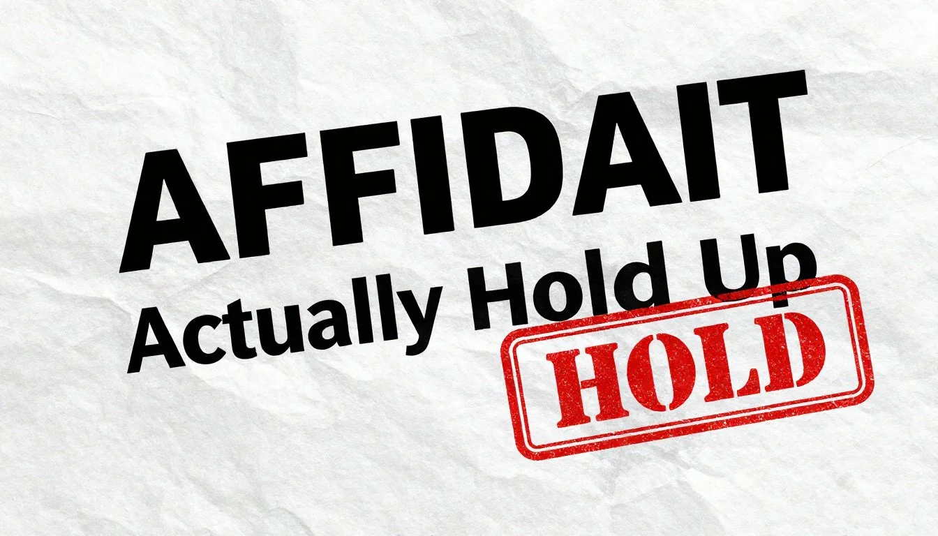 Does Your Affidavit Actually Hold Up in a California Court?