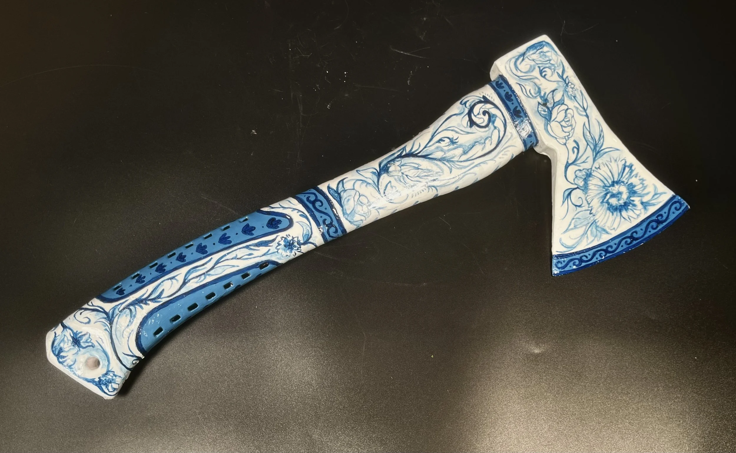 Who You Really Are, 2023, acrylic on found object, 15 ¼" x 5 ¾" x 1"