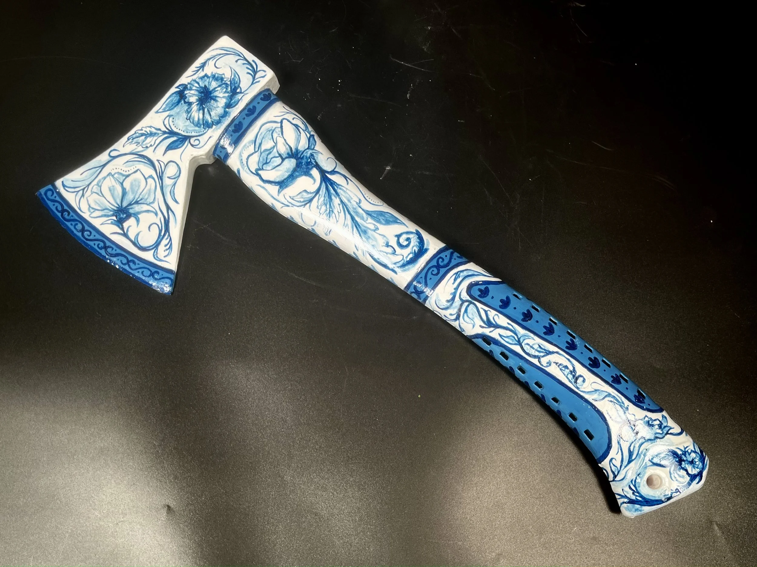 Who You Really Are, 2023, acrylic on found object, 15 ¼" x 5 ¾" x 1"