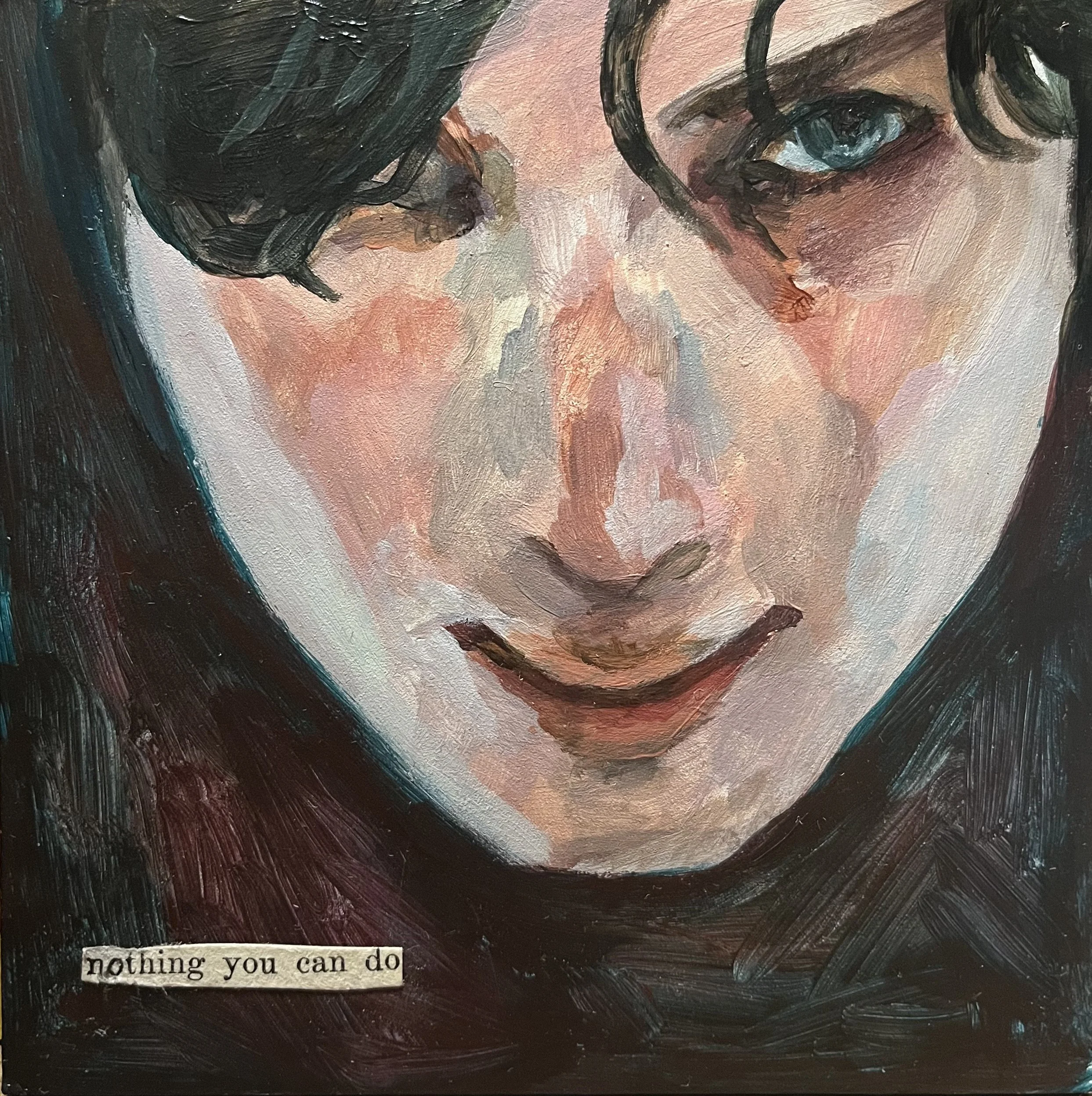 nothing you can do, 2023, acrylic on panel, 5" x 5"