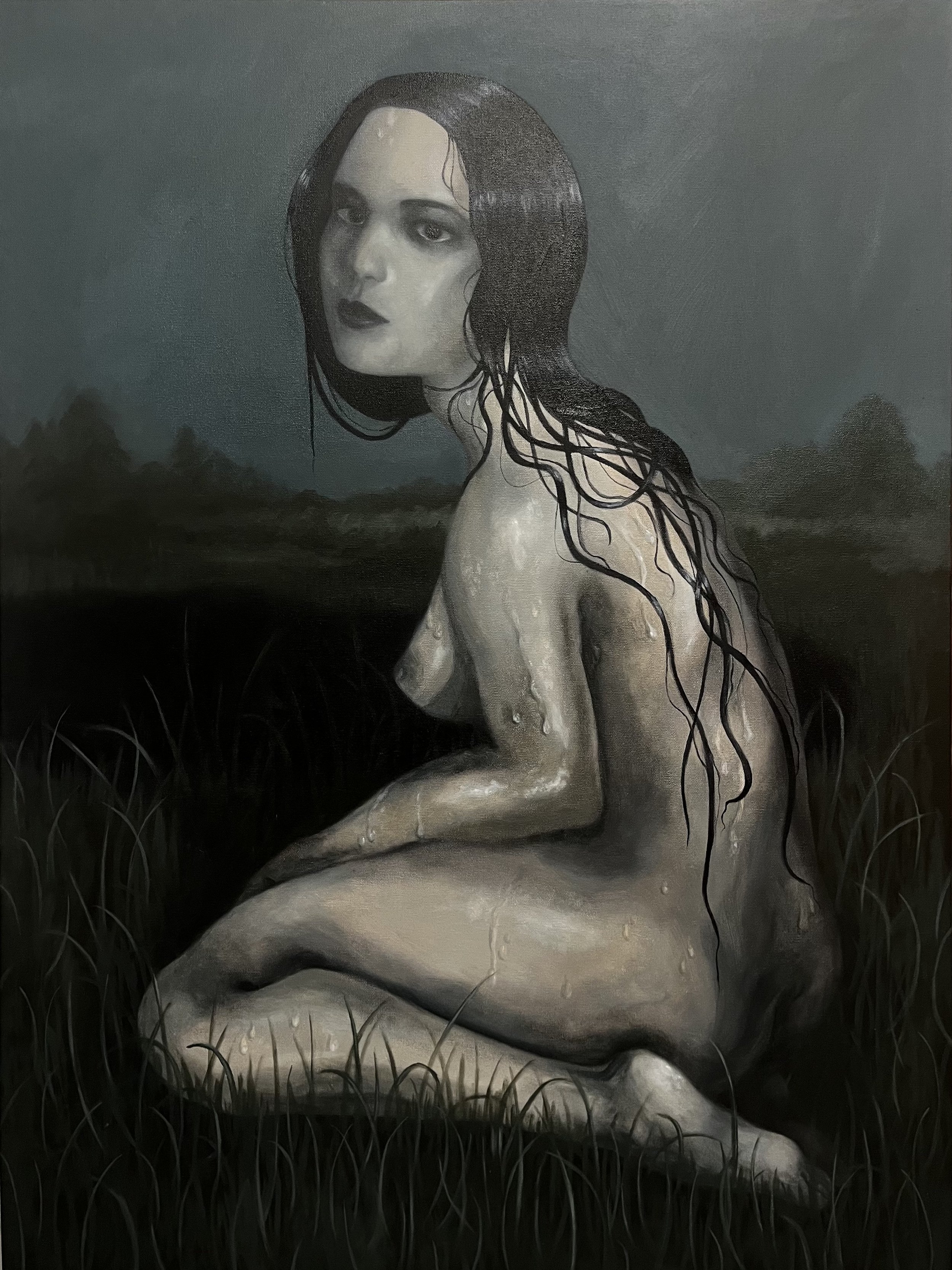 Rusalka, 2025, oil on canvas, 40" x 30"
