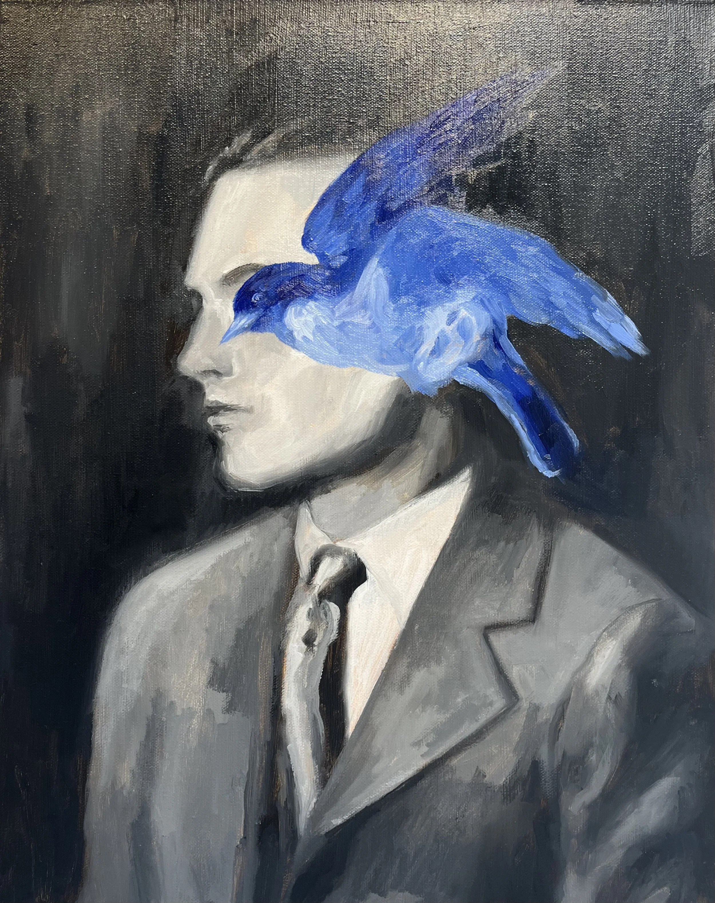 Jay, 2024, oil on canvas, 20" x 16"