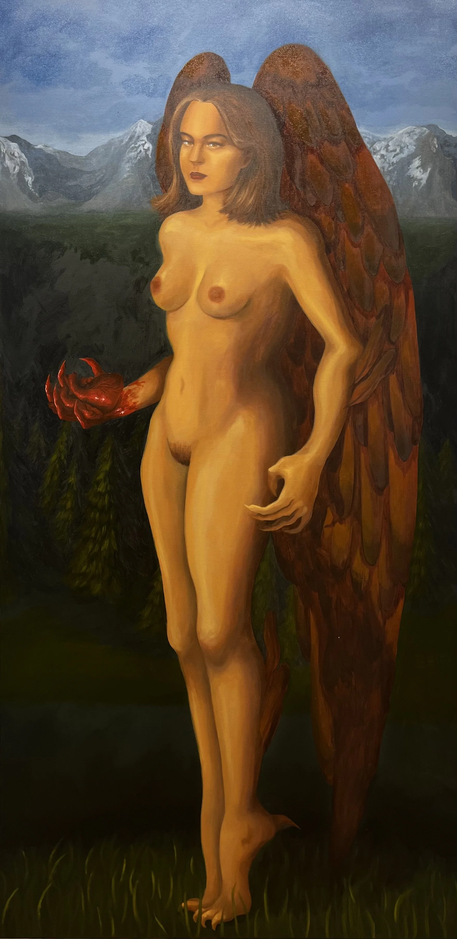 Harpy, 2025, oil on canvas, 72" x 36"