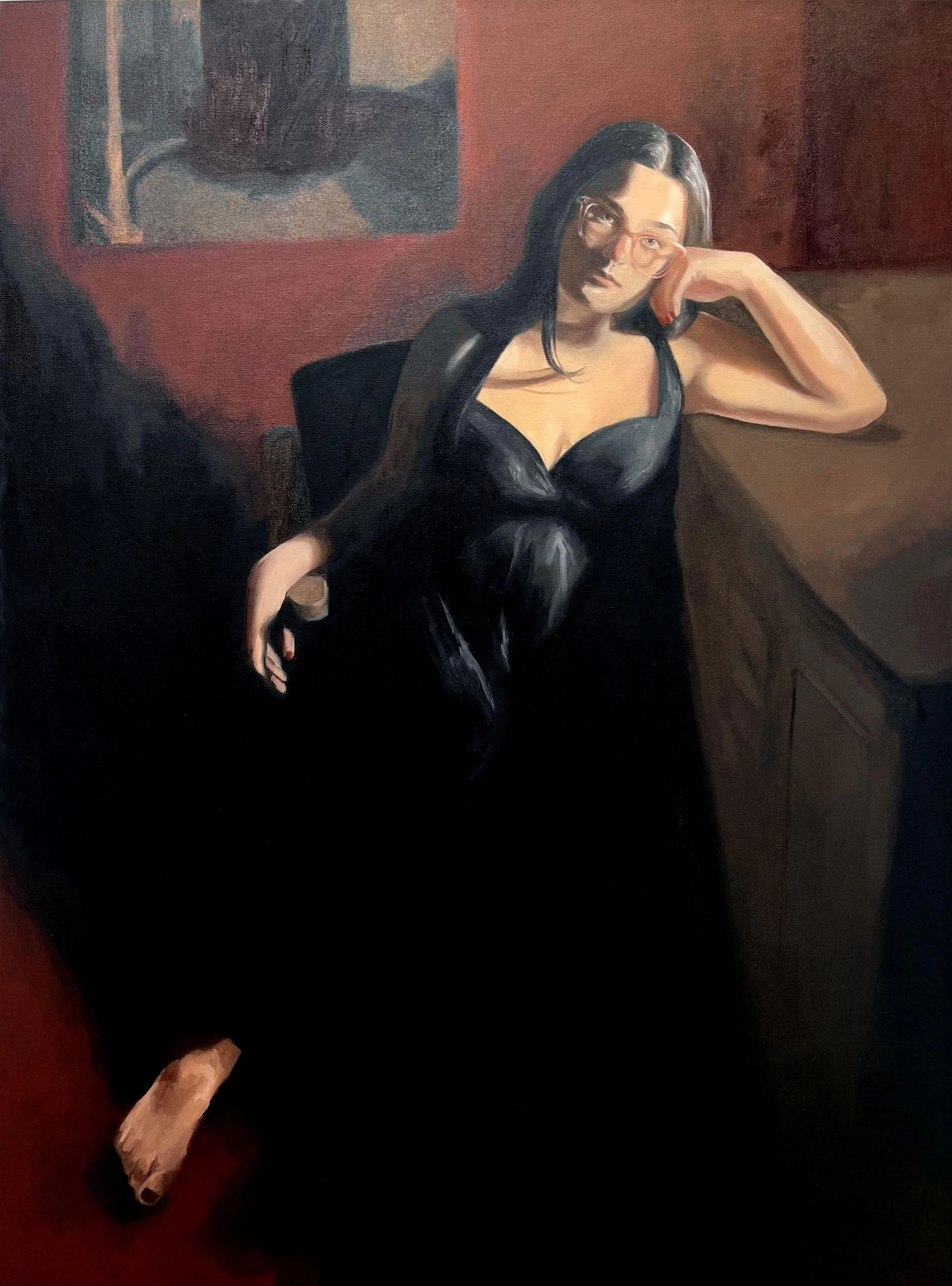 Portrait of Sydney, 2024, oil on canvas, 48" x 36"