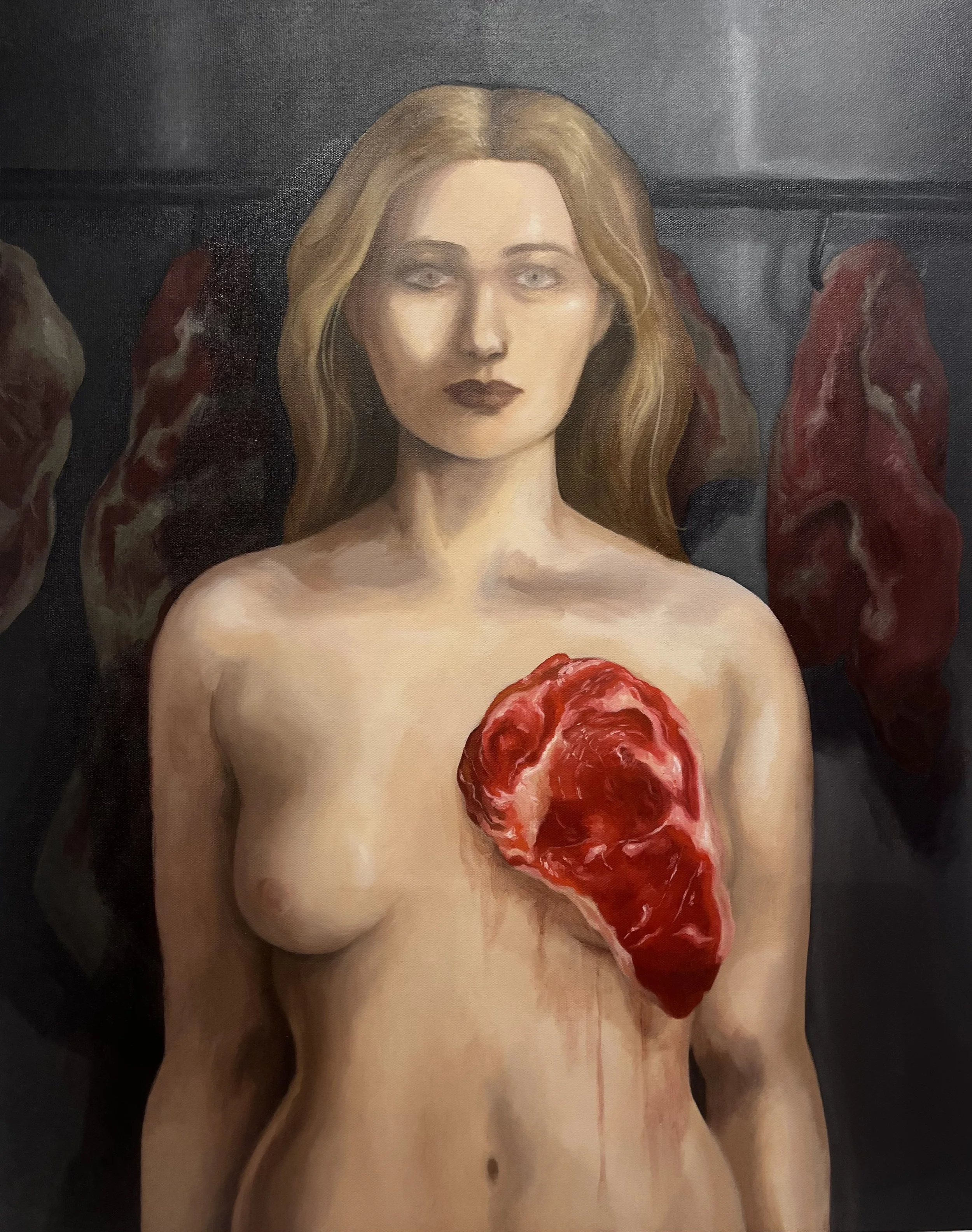 Slaughterhouse I, 2025, oil on canvas, 30" x 24"