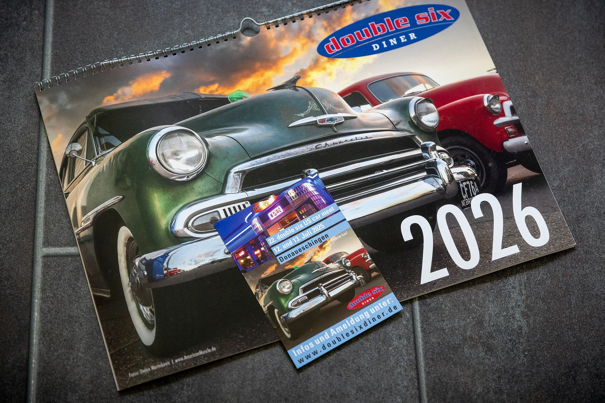 double six diner car meet Kalender + Flyer