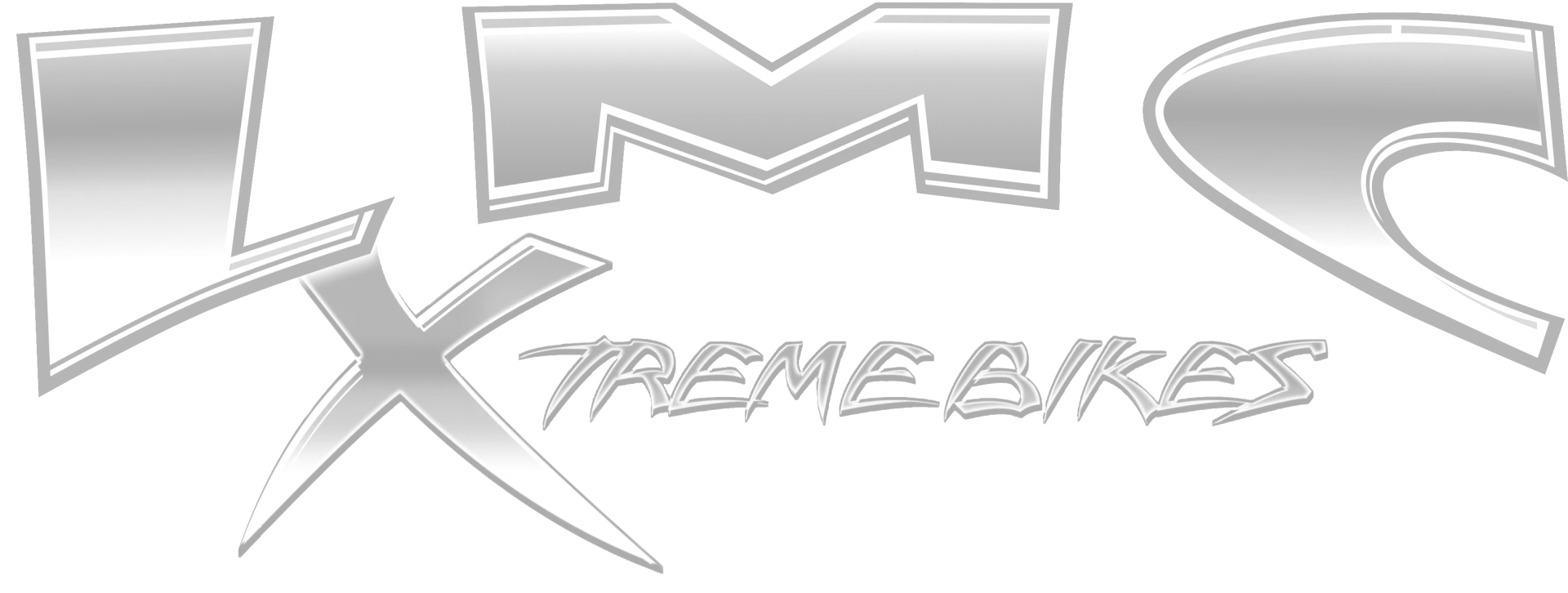 Grafik mit dem Text 'Xtreme TremeBikes' in metallicem Stil, mit stilisiertem Sensen-Logo