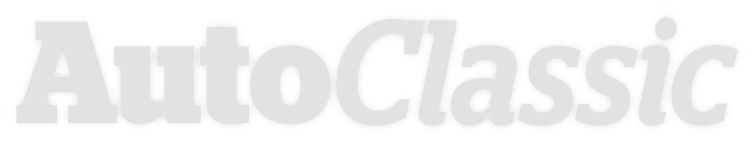 Der Schriftzug 'AutoClassic' in großen, grauen Buchstaben mit 3D-Effekt.