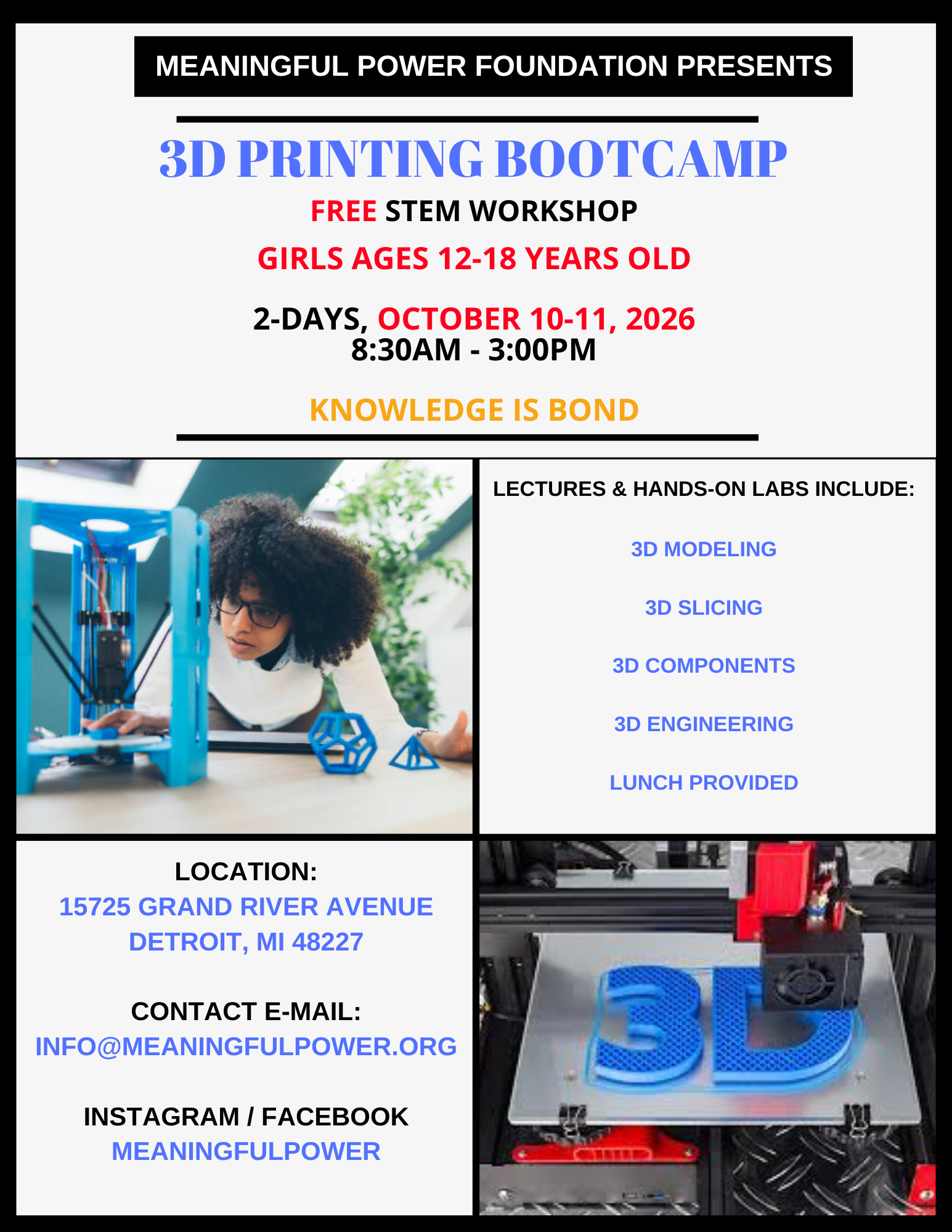 3D Printing Workshop 4 Girls