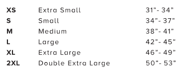 Unisex tshirt Size Chart.png