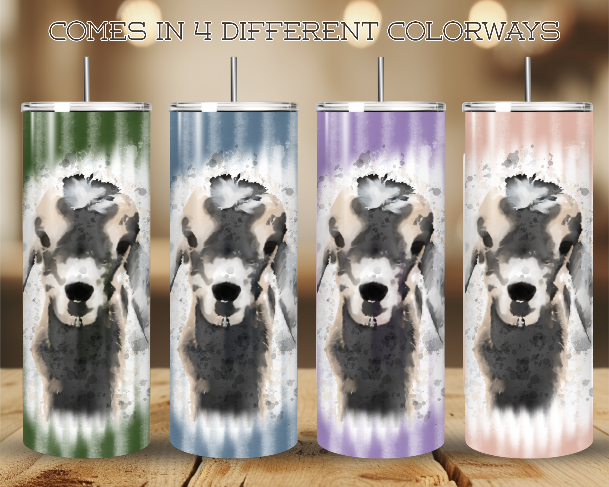 Farm Goat 20oz Tumbler – Watercolor Farm Animal Stainless Steel Cup – Rustic Corrugated Metal Style Travel Tumbler – 4 Color Options
